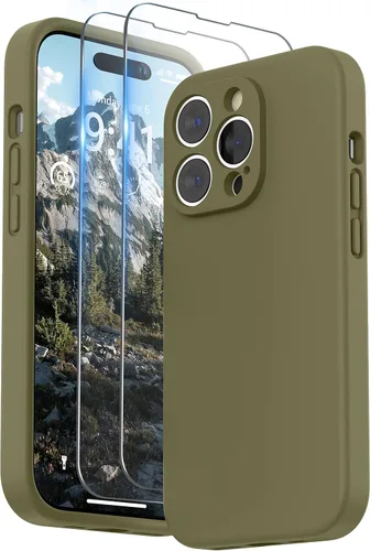 Miniatura 17 de SURPHY Funda diseñada para iPhone 14 Pro Max con protector de pantalla, (con protección de cámara y forro de microfibra suave), funda de silicona