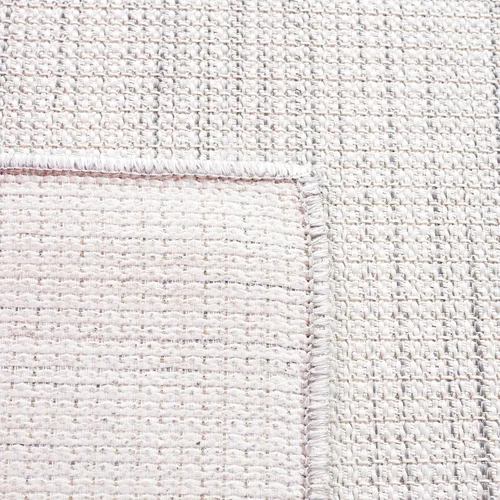 Miniatura 7 de SAFAVIEH Hampton Collection - Alfombra lavable para exteriores de 2 x 9 pies, color marfil y gris, no desprende pelusa y fácil de limpiar, ideal