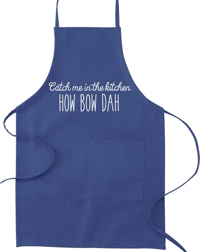 Miniatura 6 de Catch Me en la cocina How Bow Dah Funny parodia para horno de cocción cocina – Delantal, mezcla de poliéster, Negro, talla única