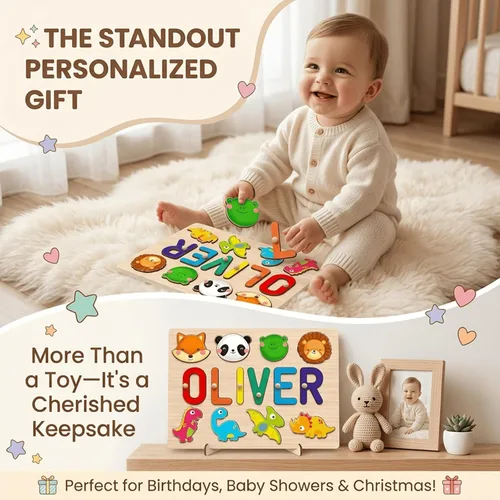Miniatura 2 de Rompecabezas de nombre personalizado para niños, regalo de juguetes personalizados para bebés, rompecabezas de nombre personalizados para niños