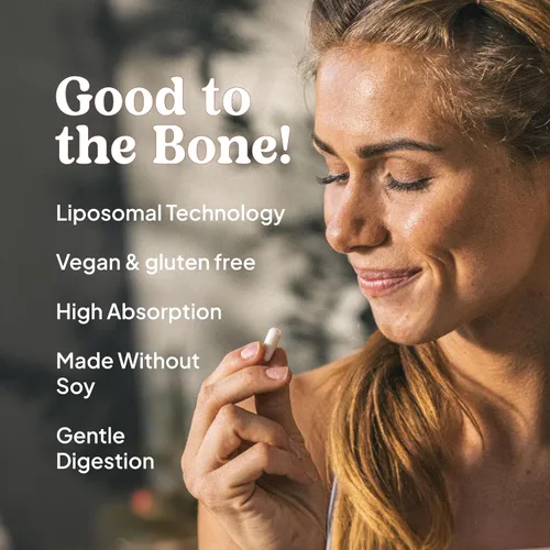 Miniatura 3 de KAL Suplemento liposomal de vitamina K2 con MK7 de 100 mcg - Alta absorción, tecnología liposomal - Soporte óseo avanzado, vegano, sin gluten, hecho