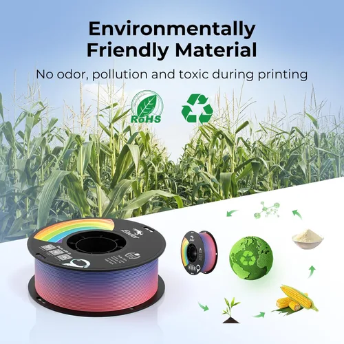 Miniatura 9 de Creality Filamento PLA+ Negro 1.75mm, filamento para impresora 3D de alta resistencia y sin enredos, embalaje al vacío, filamento para impresión 3D