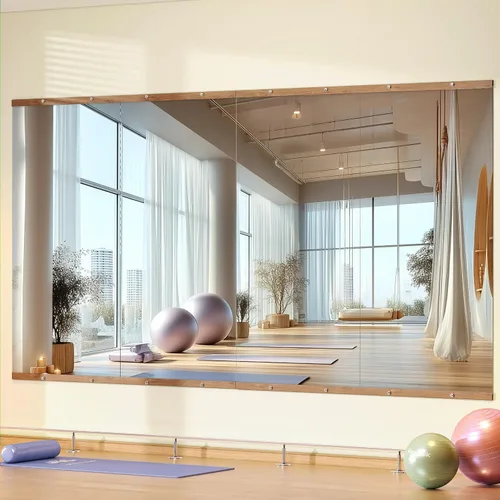 Miniatura 38 de Hasipu 3 piezas de espejos para gimnasio en casa de 48''x24'', espejos grandes de cuerpo entero montados en la pared para yoga, baile, fitness