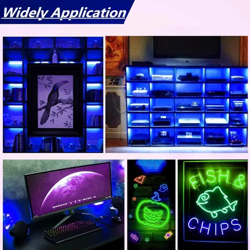 Miniatura 6 de El Panel de luz – 2 piezas 3.9 x 3.9 in DIY Electroluminiscente Cuttable Máscara Iluminación de Ojos DIY Cosplay Fiesta Decoración Azul