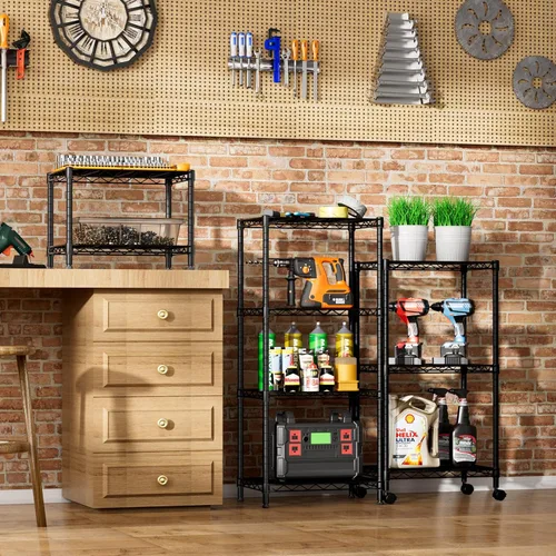 Miniatura 6 de SINGAYE 2 estantes de alambre pequeños para cocina, despensa, cerca de casa, organizadores y almacenamiento, estante de baño, sala de lavandería
