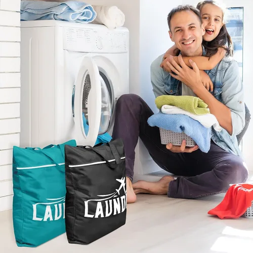 Miniatura 3 de 2 bolsas grandes de viaje para lavandería, bolsa húmeda impermeable lavable para ropa sucia, traje de baño, entrenamiento, gimnasio, piscina, yoga
