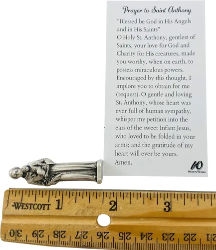 Miniatura 4 de Westman Works - Kit de oración de San Antonio, patrón de causas perdidas sin esperanza, con estatua de santo de bolsillo y tarjeta sagrada