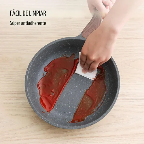 Miniatura 5 de SENSARTE Juego de utensilios de cocina antiadherentes de 13 piezas, ollas y sartenes antiadherentes con revestimiento de granito suizo, juego de Gris