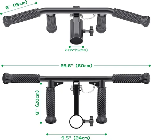 Miniatura 6 de SELEWARE Accesorio de Mango Landmine Barra en V y Barra en T para Barra de Pesas de 2", Mango Landmine Sólido de Múltiples Agarres Accesorio de Remo
