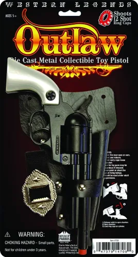 Miniatura 8 de PARRIS CLASSIC QUALITY TOYS EST. 1936 - Conjunto de Pistola y Funda Jesse James, Pistola de Juguete de Metal Fundido Sólido a Presión, Incluye