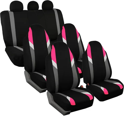 Miniatura 28 de FH Group Tres filas de 7 plazas, fundas de asiento de automóviles modernistas de alta calidad que se adaptan a la mayoría de automóviles, camiones