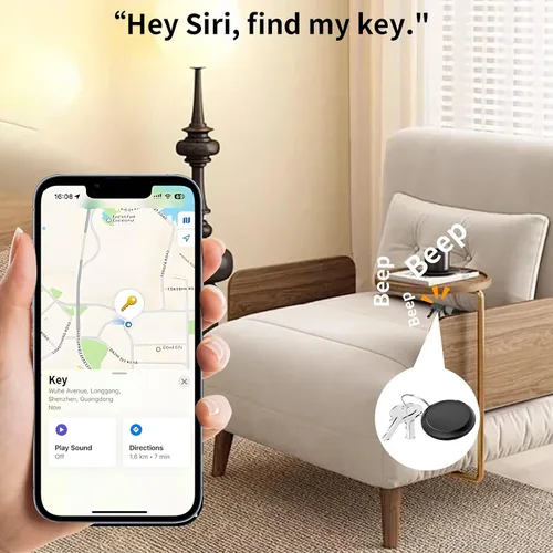 Miniatura 5 de Paquete de 2 rastreadores GPS para vehículos que funcionan con Find My (solo iOS) Buscador de artículos de automóvil en tiempo real, cobertura