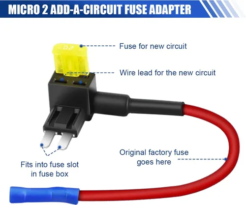 Miniatura 3 de 10 unidades de portafusible Micro2 de 12 V para autos ATR Blade con fusible de 20 A, adaptador de fusible de Add-a-Circuit Tap de Micro II