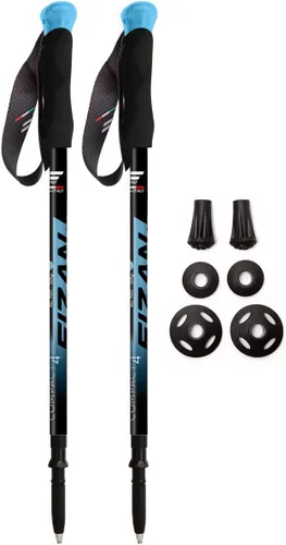 Miniatura 10 de Fizan 4 bastones de trekking compactos: ultraligeros de 6.0 onzas, para mochileros, bastones de senderismo, ajustables, plegables, ajuste