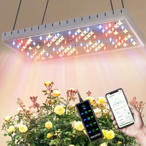 Miniatura 11 de MetryGrow Luces de Cultivo para Plantas de Interior, [Aplicación Inteligente y Cobertura Amplia de 2x2 Pies] Lámparas de Cultivo de Plantas de 48W