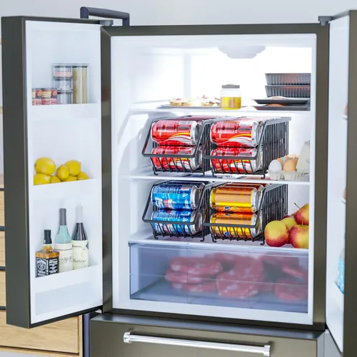 Miniatura 5 de Organizador de latas de soda de 4 unidades, organizador de latas apilable para despensa, almacenamiento de refrescos, dispensador de latas de soda