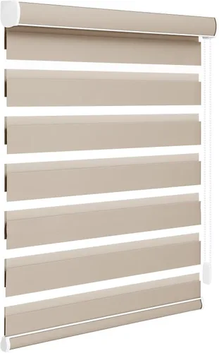 Miniatura 8 de Changshade - Persianas de cebra personalizadas con cordón, persianas enrollables de cebra con bloqueo de luz (85%) con cordón, persianas enrollables