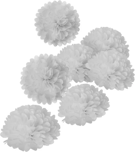 Miniatura 12 de Pompones de seda marrón de 10 pulgadas, flores de papel de seda para cumpleaños, boda, baby shower, fiesta de té, decoración de mesa de postre