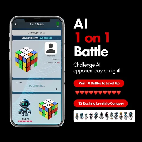 Miniatura 7 de eX-Mars Connect AI Robot Cube & Smart Cube, cubo STEM de auto-desordenamiento con 10 tipos de rompecabezas Cubo de velocidad de auto-solución