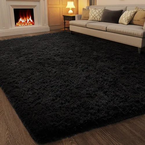 Miniatura 47 de Ophanie Alfombra Verde de Césped, Alfombras de Área para Dormitorio, Alfombra Shag Esponjosa de 4x6 pies, Suave Peluda Afelpada Linda para Niños 7