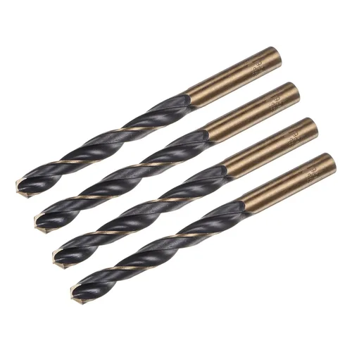 Miniatura 18 de uxcell Brocas Jobber de 0.118 in (0,118 pulgadas) de nitruro negro y oro recubierto de titanio M2 de alta velocidad (HSS) Brocas helicoidales