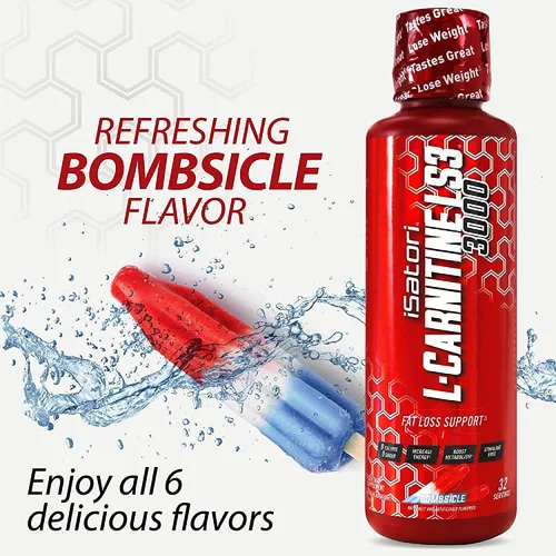 Miniatura 7 de iSatori L-Carnitina LS3 3000, L-Carnitina Líquida con Acetil L-Carnitina, L-Carnitina L-Tartrato, Pre Entreno Sin Estimulantes, Bajas Calorías, Sin