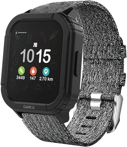 Miniatura 3 de Lamshaw Compatible con correas de reloj inteligente Cubitt Jr, correa de repuesto de tela tejida de nailon transpirable compatible con reloj