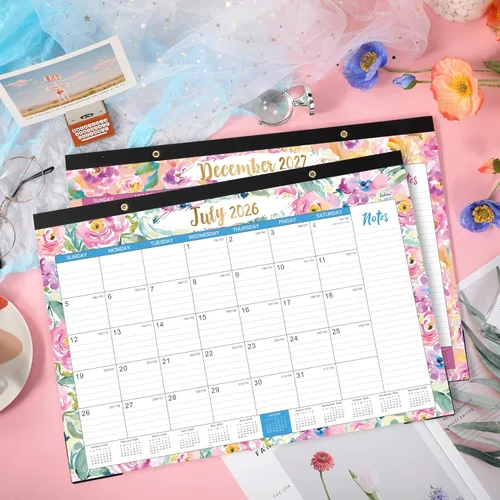 Miniatura 2 de Calendario de escritorio 2026 - Ene. 2026 - Dic. 2026, calendario de escritorio mensual grande de 12 meses 2026, 17 x 12 pulgadas, tapete