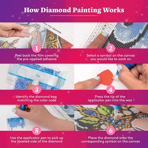 Miniatura 6 de Kits de arte de diamantes de gran pared para adultos, kit de pintura de diamante 5D para plantas, pinturas artísticas de bricolaje 5D de bricolaje