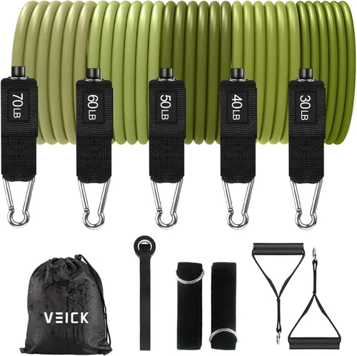 Miniatura 36 de VEICK Bandas de resistencia, bandas de ejercicio, bandas de entrenamiento, bandas de resistencia para entrenar con asas para hombres y mujeres