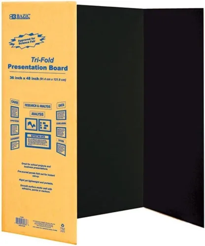 Miniatura 11 de BAZIC Products Tablero triple para pósteres, cartón corrugado blanco para proyectos escolares, ferias de ciencias, fotos, gráficos y presentaciones