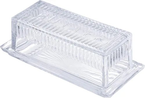 Miniatura 4 de Tablecraft Plato individual, vidrio transparente, mantequilla en relieve, 7 x 3 x 2.75, paquete de 6