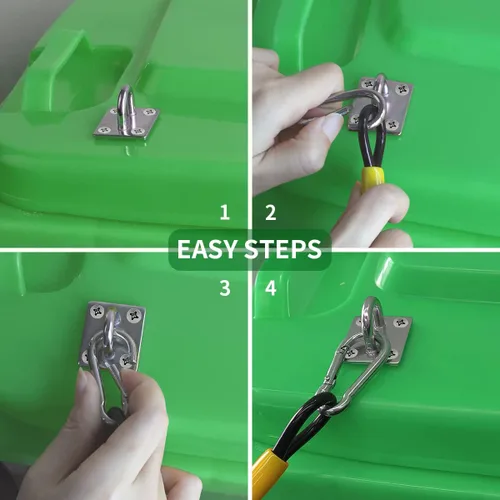 Miniatura 3 de Cerradura de tapa de bote de basura, cerraduras para botes de basura para animales, bloqueo de tapa universal de metal para latas de basura al aire