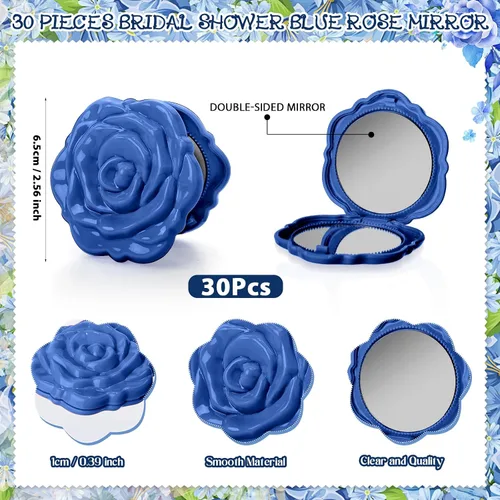 Miniatura 2 de XunYee 30 juegos de espejos compactos de rosas a granel, regalos de despedida de soltera para invitados, regalos de recuerdo del día de la madre