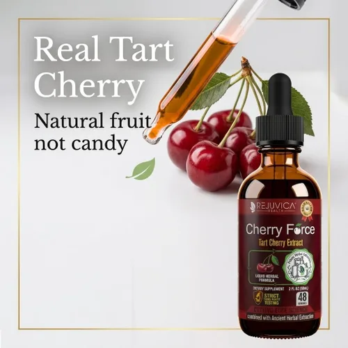 Miniatura 5 de Rejuvica Health Cherry Force - Extracto avanzado de cereza ácida - Verdaderas cerezas ácidas - Rico en fitonutrientes - Extracto líquido para una