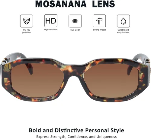 Miniatura 2 de mosanana Gafas de sol rectangulares de moda para mujeres y hombres Model-TRACER