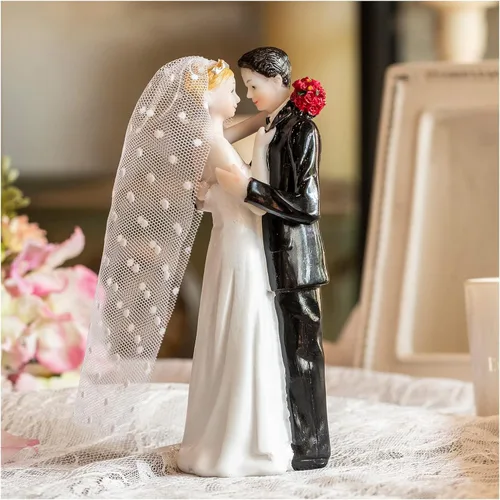 Miniatura 8 de Adornos Modernos para Pasteles de Boda de Novia y Novio Figurina Hecha a Mano para Decoración, Adorno Rústico para Pastel para Boda, Divertida
