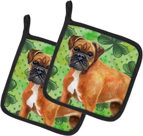 Miniatura 286 de Caroline's Treasures BB9655PTHD - Juego de soportes para ollas de cocina resistentes al calor, almohadillas calientes para horno, 7 1/2 x 7 1/2