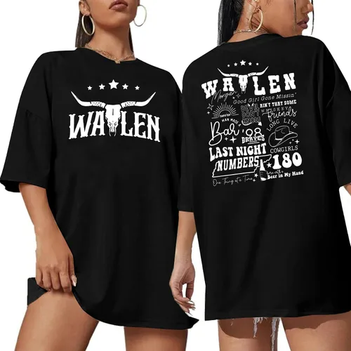 Steer Skull Western - Camisas para mujer, trajes de concierto, camisetas de gran tamaño, camisetas de música country, camisetas gráficas vintage