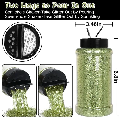 Miniatura 3 de Purpurina negra ultrafina, 16 onzas (1 libra), purpurina fina para manualidades de resina, uñas, vasos, slime, cosméticos y decoración de festivales