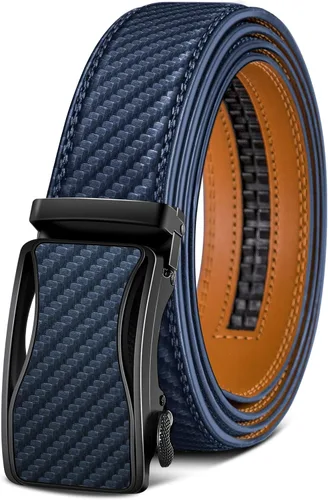 Miniatura 20 de BULLIANT - Cinturón de trinquete para hombre, cinturón de cuero deslizante ajustable para regalo, para vestido casual de hombre, 1 3/8