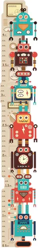 Miniatura 12 de Oliver's Labels Tabla de crecimiento para niños - Bonita calcomanía de pared personalizada - Regla para tamaño infantil - Calcomanía de medición