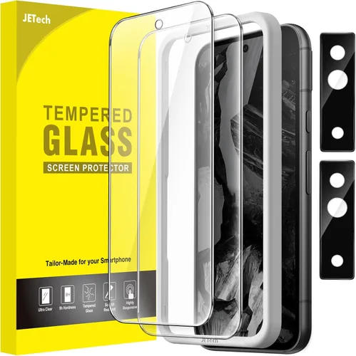 Miniatura 12 de JETech Protector de pantalla para Google Pixel 6a de 6.1 pulgadas con protector de lente de cámara, herramienta de fácil instalación, compatible