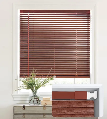 Miniatura 22 de LazBlinds Mini Persianas de Aluminio de 1", Sin Herramientas-Sin Taladro, Persianas Sin Cordón para Ventanas Interiores, Persianas Horizontales