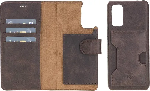 Miniatura 192 de Venito Florence - Funda de piel compatible con Samsung Galaxy S9, extra segura con bloqueo RFID, cartera desmontable para teléfono (gris decolorado)