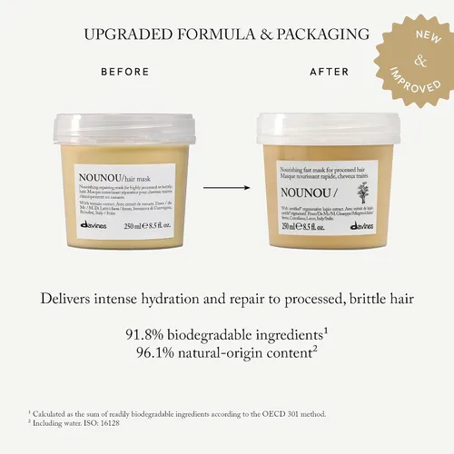Miniatura 3 de Davines NOUNOU/Hair Mask, Intensive Repairing Treatment for Bleached, Permed or Relaxed Hair - Deep Nourishment Restores Hydration & Body