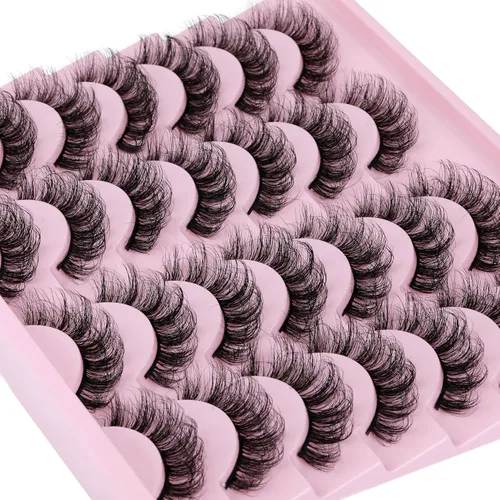 Miniatura 13 de Pestañas postizas de visón natural, efecto ojo de gato, finas, 16 mm, 5D, paquete de 14 pares de pestañas falsas de TNFVLONEINS