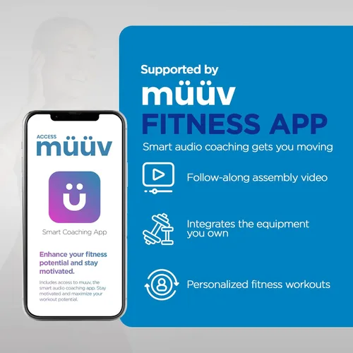 Miniatura 5 de müüv - Juego de mancuernas ajustables 2 en 1 y sistema de mancuernas para gimnasio en casa, juego de pesas de 5 a 40 libras con platos y asas