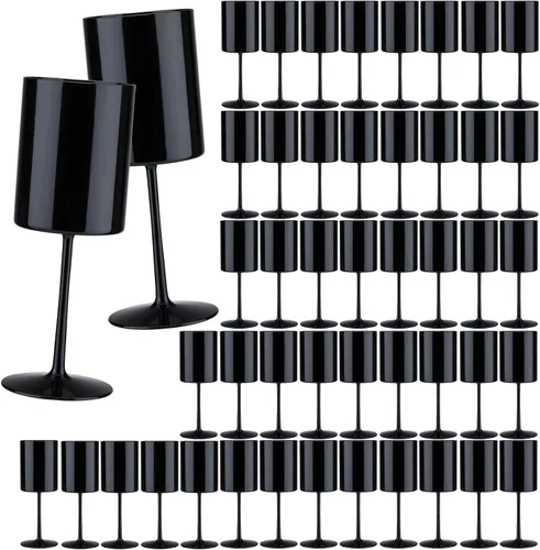 Miniatura 22 de Paquete de 12 copas de vino de plástico de 10 onzas, grandes y reutilizables, copas de champán vintage con tallo, vasos acrílicos inastillables