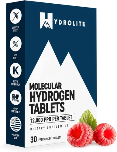 Comprimidos de hidrógeno molecular HydroLite para agua potable con magnesio | La concentración más alta de H2 12,000 PPB | Potenciador de energía,
